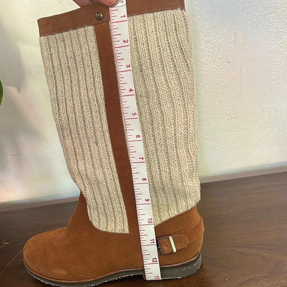 REEF Autumn Star Boots Women’s 8 Winter Tan Brown Cream New warm Tall